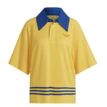 Adidas Adicolor 70s Knit Polo Shirt Unisex Short Sleeve Bold Gold Yellow Size M