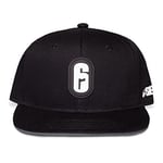 TOM CLANCY'S RAINBOW SIX Siege Logo Patch Snapback Baseball Cap, Black/Grey (BA7877336IX)