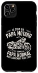 Coque pour iPhone 11 Pro Max Papa Motard Humour Cadeau Motorcycle Moto Fête Des Pères