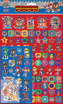 Paw Patrol Rescue Knights Mega Sticker Pack | Three Types of Stickers (Around 150 Total) | Reusable on Non-Porous Surfaces