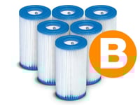 Pumpfiltersats Typ B 6 st INTEX 29005 x6