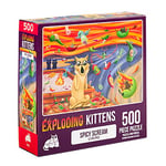 Exploding Kittens Jigsaw Puzzles for Adults -Spicy Scream - 500 Piece Jigsaw Puzzles For Family Fun & Game Night