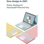 Galaxy Tab S6 Lite 10,4 tum 2020 Modell Sm-p610 Sm-p615 Tangentbordfodral Med Spårplatta Söt Rund Tangent Färg Tangentbord Avtagbart Bluetooth Touch Tangentbord Purple