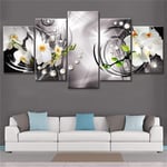 WENXIUF 5 Panel Wall Art Pictures Flowers,Prints On Canvas 100x55cm Wooden Frame Ready To Hang The Animal Photo For Home Modern Decoration Wall Pictures Living Room Print Decor
