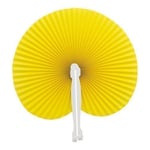 eBuyGB Handheld Paper Fan, Wedding Party Bag Favour Summer Accessory, Yellow