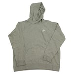 Nike Women W Nsw Essntl Fnl Po Flc Sweatshirt - Dark Grey Heather/White, Large