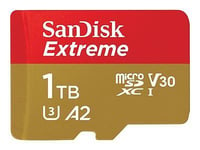 Micro Secure Digital SDXC 1 TB Extreme Pro, 160/90 MB/sek, Class 10, A2, UHS-I U3, inkl. SD-adapter