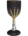 Drinkglass i Hardplast med Skjeletthånd og Hodeskaller