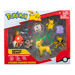 Pokémon Battle Figure Multipack (8PK: Female Pikachu, Jigglypuff #1, Rockru, Sneasel, Abra, Ditto, Leafeon, Magikarp) W8