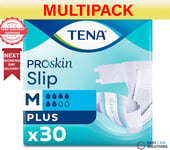 TENA Slip Plus - Medium - 3 Packs of 30 - 90 Incontinence Slips