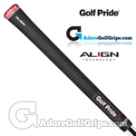 Golf Pride Tour Velvet ALIGN - MIDSIZE - Grips - Black / Red / White x 13