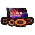 JVC KW-M593BT &amp; GAS MAD X2-högtalare, bilstereopaket