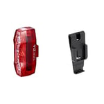 CatEye Unisex's Viz 300 Rear Light Bicycle, Black, One Size & C2 Belt/Bag Clip for Front/Rear Safety Li 534-2460 Cycling Lights and Reflectors - Black