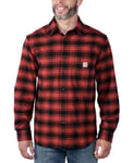 Carhartt Flannel L/S Plaid Shirt Red Ochre