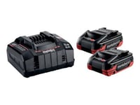 Metabo 685306000, Set Med Batteri Och Laddare, Lihd (Lithium-Ion High Density), 4 Ah, 18 V, Metabo, Svart, Röd