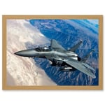 Clashman Military US Airforce F-15 Strike Eagle Fighter Photo Artwork Framed Wall Art Print A4