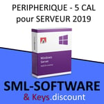 Microsoft Windows Server 2019 - Licence - 5 Licences D'accès Client Périphériques - Oem - Français)