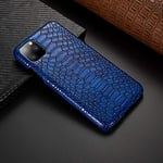 ECMQS Skin Pu Leather Cover On For Iphone 11 Pro Max 6 6s 7 8 Plus X Xr Xs Max Phone Case Texture Hard Coque For iPhone XS Blue
