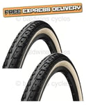 PAIR Continental RIDE TOUR 27 x 1-1/4 WHITEWALL City Road Bike TYRES