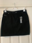 Diesel Women's De-Modung Knee Length Denim Jeans Skirt, Size W30, Black