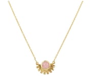 SYSTER P Sunburst Pink Opal Halsband i Guld