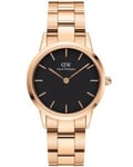 Daniel Wellington 32 Mm Iconic Link Rose Black ADW00100212 Ur til Dame