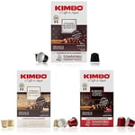 Bundle of Kimbo Coffee, Espresso Barista 100% Arabica, Espresso Napoli, Espresso Barista Ristretto, Compatible with Nespresso Original Machine, Dark Roast, Italian Coffee Pods, 3 x 30 (Capsules)
