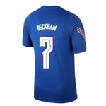 2020-2021 England Training Football Soccer T-Shirt (Blue) (David Beckham 7)