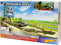 Hot Wheels Mario Kart Thwomp Temple Track set Super Mario Game Kid's Playset