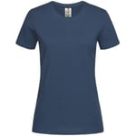Stedman Classic T Organic Women Crew Neck Marin ekologisk bomull X-Small Dam