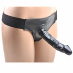 Male Hollow 7 Inch Strap On Dildo with Harness Penis Extender Mens Adult Pegging