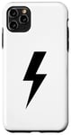 Coque pour iPhone 11 Pro Max Lightning Bolt Noir pour homme Idée cadeau Thunder Strike