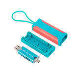 JJC Kortläsare USB 3.0 & minneskortsfodral Turkos & Orange | Minneskortförvaring