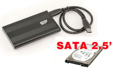Boitier aluminium NOIR pour Disque Dur SATA 2.5"""" USB3 SUPERSPEED USB3 SUPERSPEED