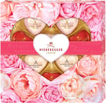 Niederegger Master Selection Hearts Gift wrap with Nougat, Marzipan and Truffle Chocolates Perfect for Valentines, Mothers Day and Date Nights 135g
