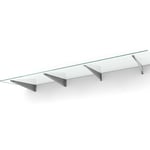designtak entrétak easy collection flat console silver - frosted glass