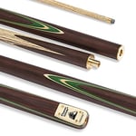 PowerGlide Endeavour 3/4 Jointed Snooker Cue, 19oz,Brown