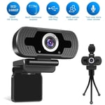 L-yw Webcam with Microphone, 1080P Noise Reduction HD External Computer Camera for Home Office, Conference Video, Network Teaching