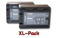 set de 2 batteries vhbw 1600mAh pour caméscope remplace Panasonic VW-VBK180, VW-VBK180-K - également compatible avec VW-VBK360, VW-VBK360-K