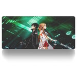 Mouse pad,Sword Art Online-7 Gaming mouse pad Comfortable large XXL 800X300X3MM Mouse mat with Precision lock edge technology&non-slip base,for Computer,notebooks,Pc.