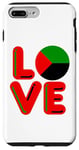 Coque pour iPhone 7 Plus/8 Plus LOVE – Drapeau Martinique (rouge, noir et vert)