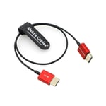 Cable HDMI 2.1 8K Ultra-Mince Haute Vitesse 48Gbps Cable HDMI pour Atomos Ninja-V 4K-60P 6K-Record, Z-CAM, pour Canon-C70, pour Sony A7S3|A9|A74 45cm|18