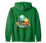 Earth Day April 22 Save The Ocean Row Boat Star Zip Hoodie