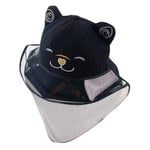 Jamicy ™ Children's Summer Bucket Hat Anti-Fog Saliva dust-Proof Eye Protection Fisherman hat Cute Cat Ear Anti-Spitting Hat Dustproof Cover Cap Sports Cap (Black)
