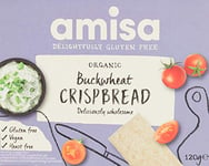 Amisa Organic Gluten Free Buckwheat Crispbread 120g - Low Carb & Healthy Snacks - Gluten Free, Yeast Free & GMO Free - Vegan