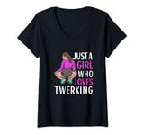 Womens Twerking Booty Dance Hips Buttocks Exercise Butt Workout V-Neck T-Shirt