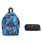 EASTPAK ORBIT XS Mini Backpack, 10 L - Brize Navy Grade (Blue) OVAL SINGLE Pencil Case, 5 x 22 x 9 cm - Black (Black)