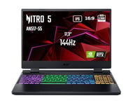 Acer Nitro 5 AN517-55-74QE Ordinateur Portable Gaming 17,3'' Full HD IPS 144 Hz, PC Portable Gamer (Intel Core i7-12650H, NVIDIA GeForce RTX 4060, RAM 16 Go, 512 Go SSD, Windows 11) - PC Gaming Noir