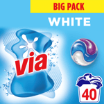 Via Tvättkapslar White 40-pack