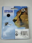 Genuine Original Epson T0711 Black Ink Cartridge Official